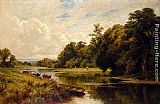Henry Hillier Parker On The Banks Of The Thames painting
